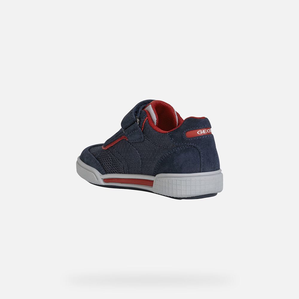 Geox Sneakers Navy/Red Poseido - Geox Boys Shoes - HYETAQ128